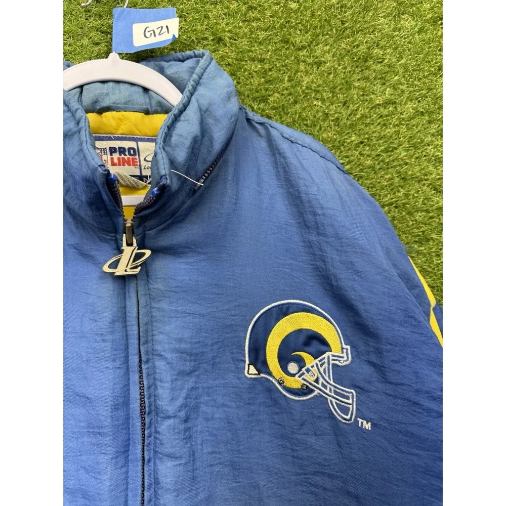 Vintage St. Louis Rams Jacket Mens Large Vintage Logo Athletic NFL Pro Line 90s